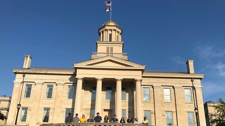 Group photo in front of Old Capitol