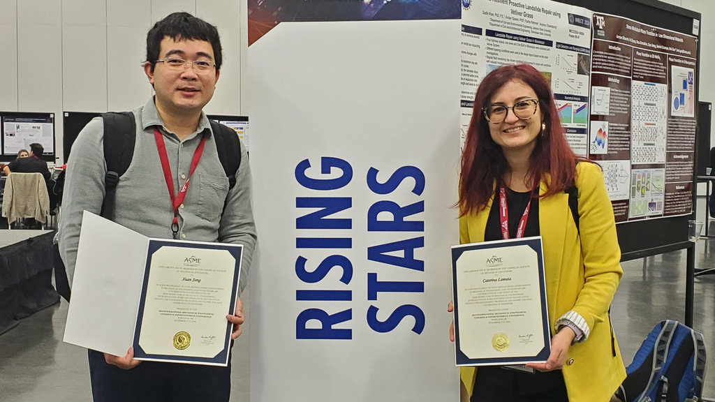ME Professor Caterina Lamuta and ISE Professor Xuan Song are considered among the brightest young minds in their fields.